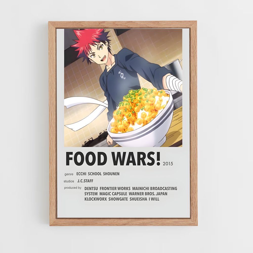 ap-food wars-6 cadre Bois clair