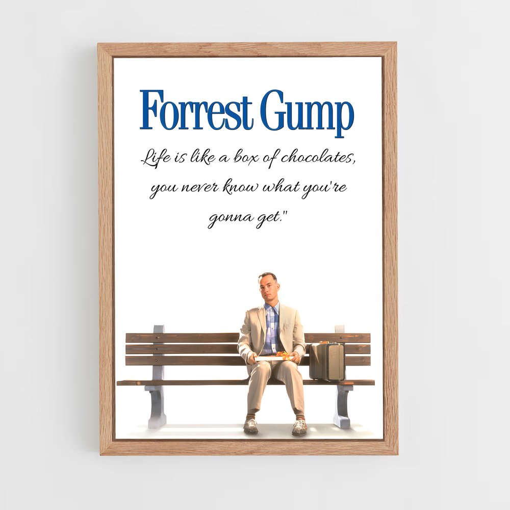 ap-forrest gump-6 cadre Bois clair