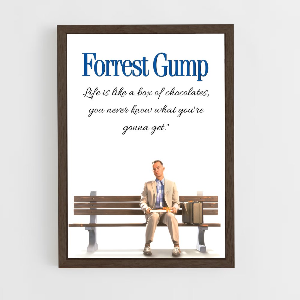 ap-forrest gump-6 cadre Bois foncé