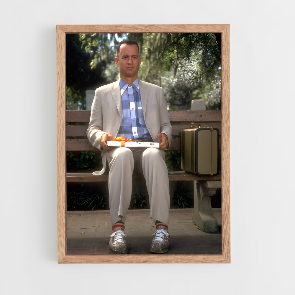 ap-forrest gump-7 cadre Bois clair