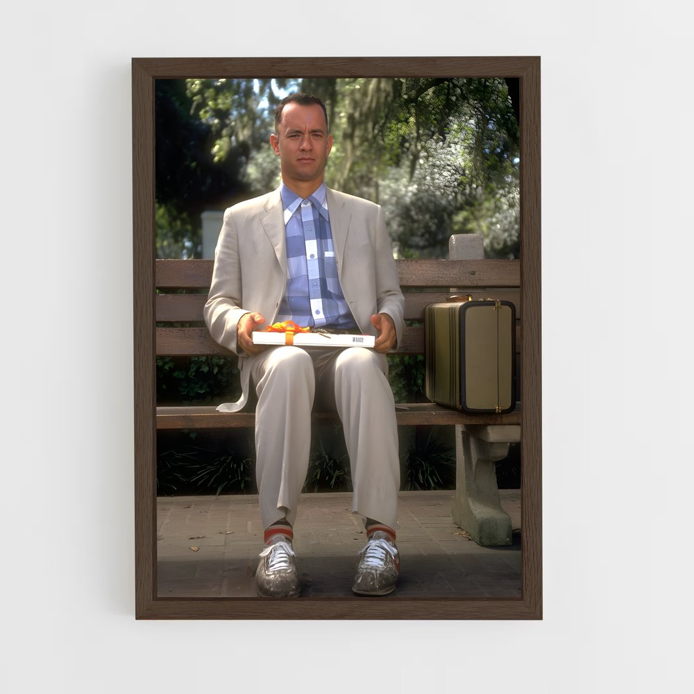 ap-forrest gump-7 cadre Bois foncé