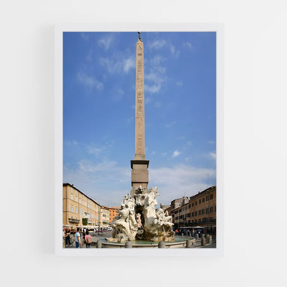 ap-fountain of four rivers bernini-1 cadre Blanc