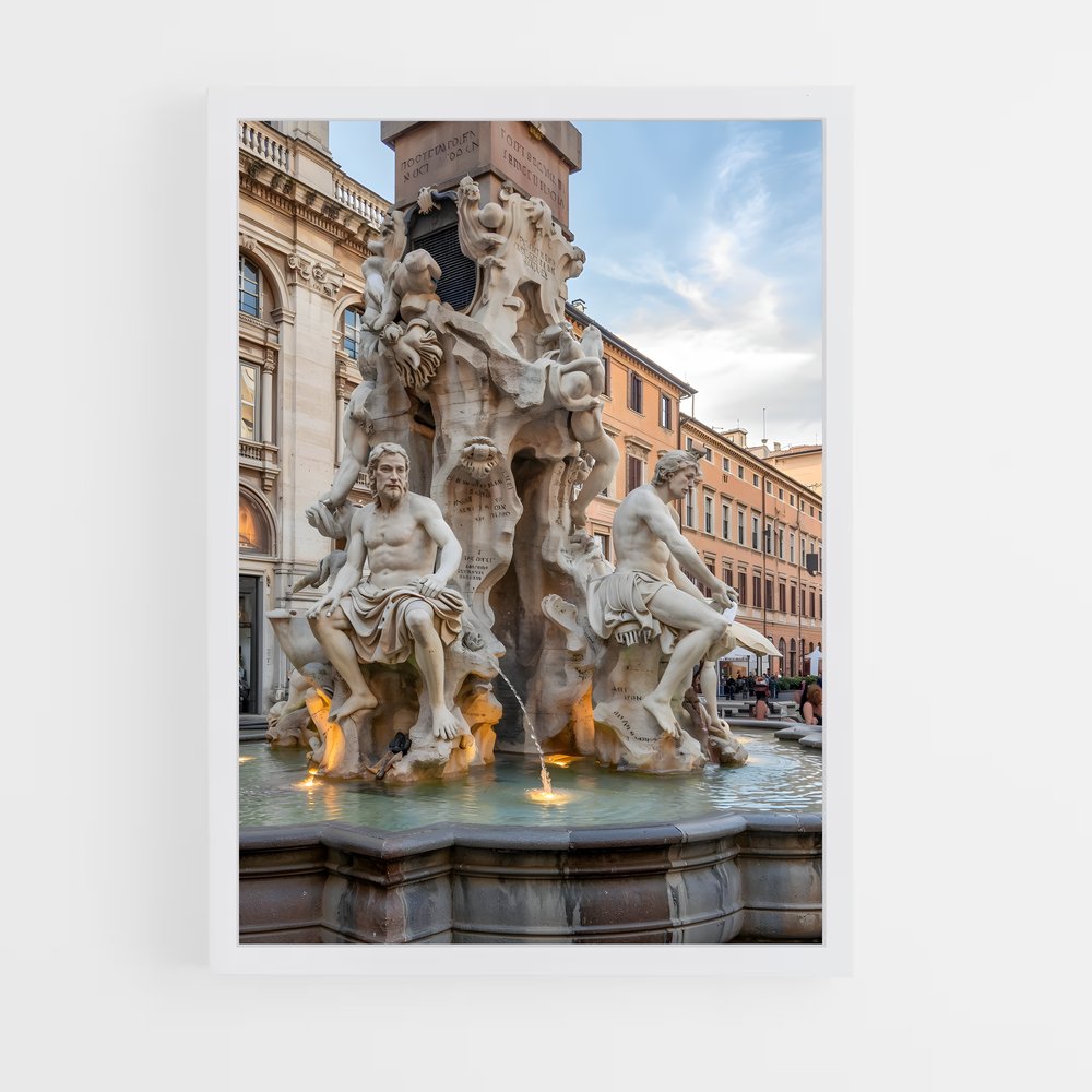 ap-fountain of four rivers bernini-3 cadre Blanc