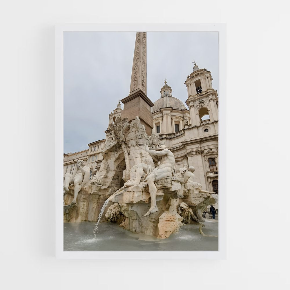 ap-fountain of four rivers bernini-4 cadre Blanc