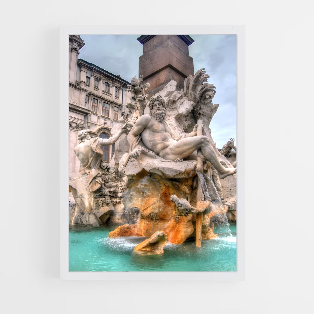 ap-fountain of four rivers bernini-5 cadre Blanc
