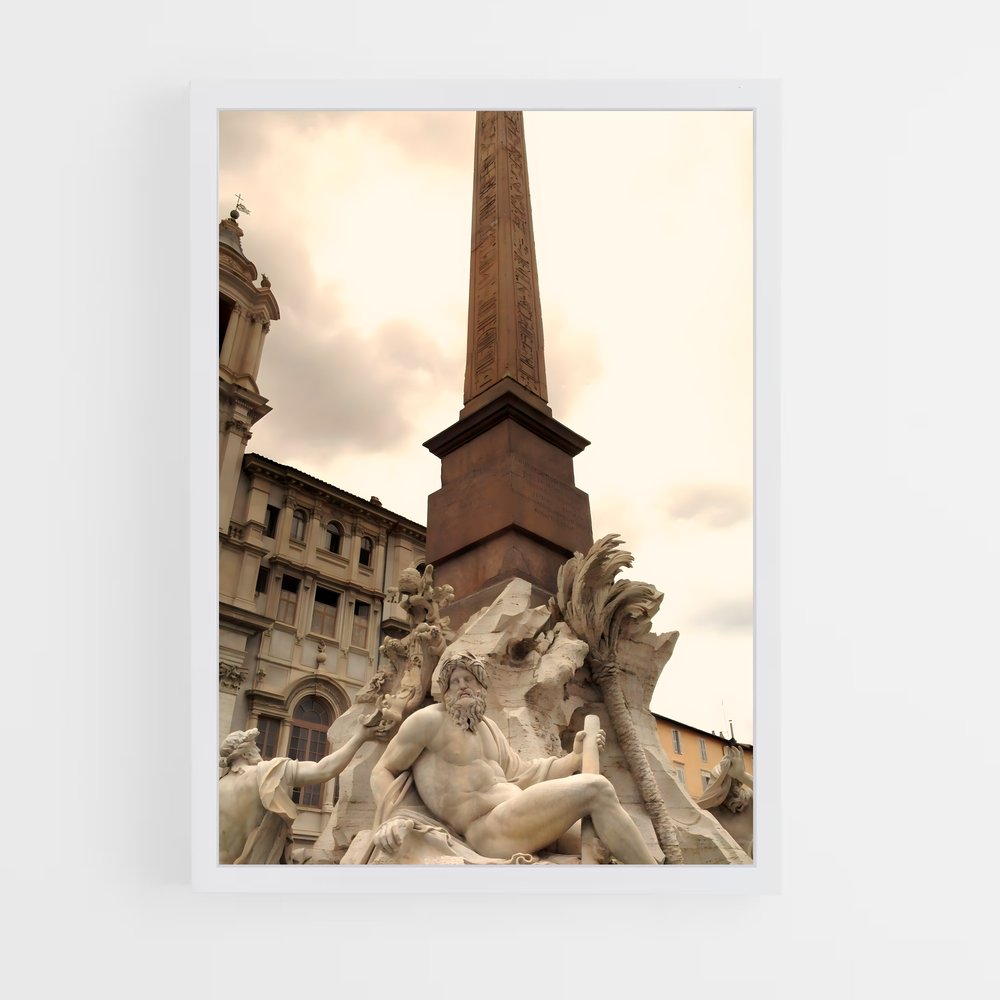 ap-fountain of four rivers bernini-8 cadre Blanc