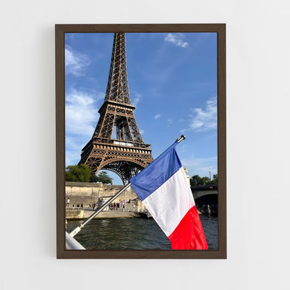 ap-france flag-1 cadre Bois foncé