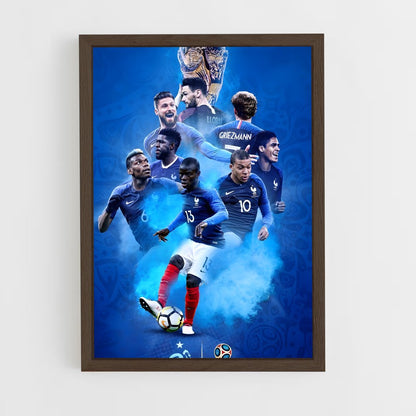 ap-france national football team-2 cadre Bois foncé