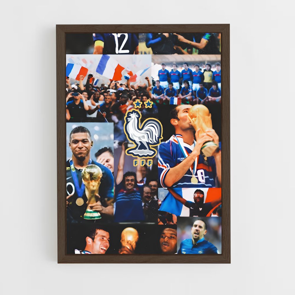 ap-france national football team-3 cadre Bois foncé