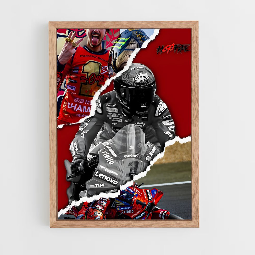 ap-francesco bagnaia-8 cadre Bois clair