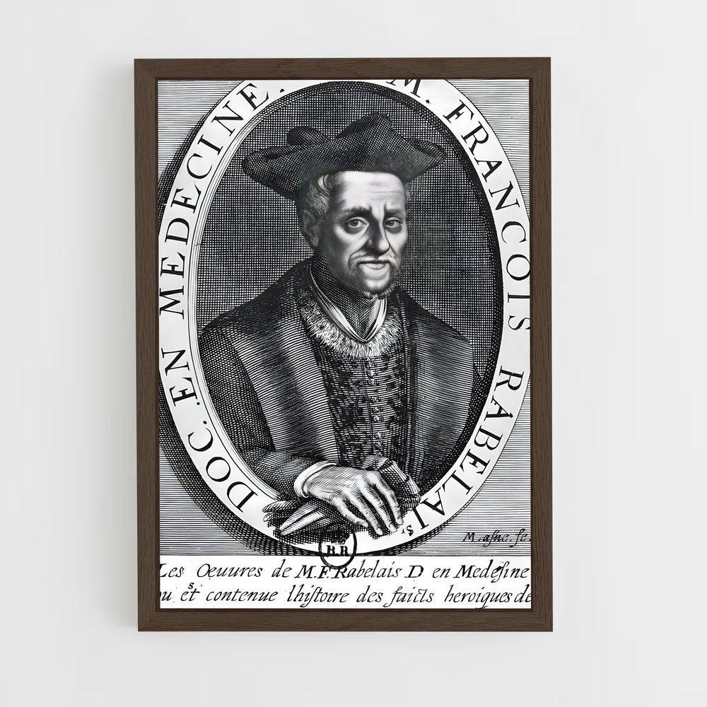 ap-francois rabelais-3 cadre Bois foncé