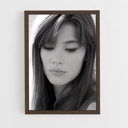 ap-francoise hardy-3 cadre Bois foncé