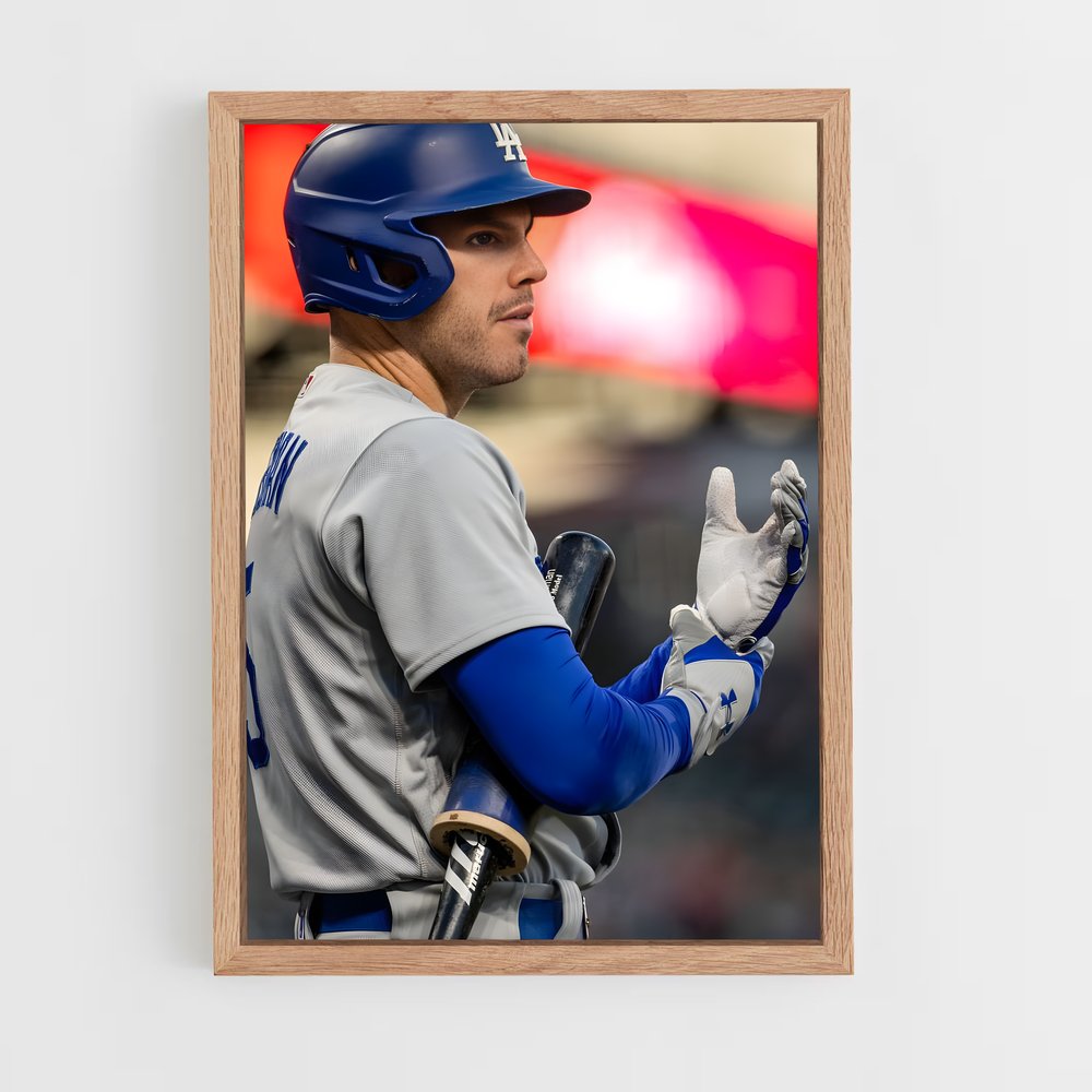ap-freddie freeman-4 cadre Bois clair