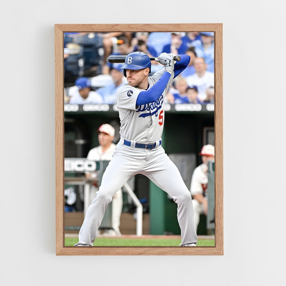 ap-freddie freeman-5 cadre Bois clair