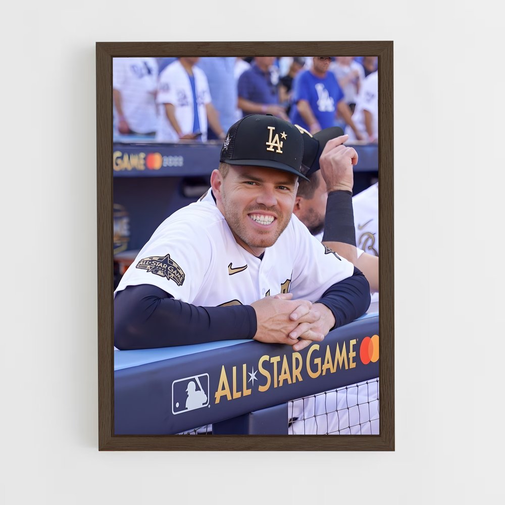 ap-freddie freeman-6 cadre Bois foncé
