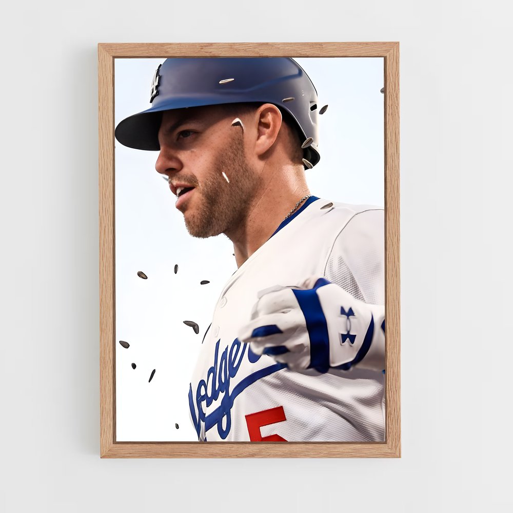 ap-freddie freeman-8 cadre Bois clair