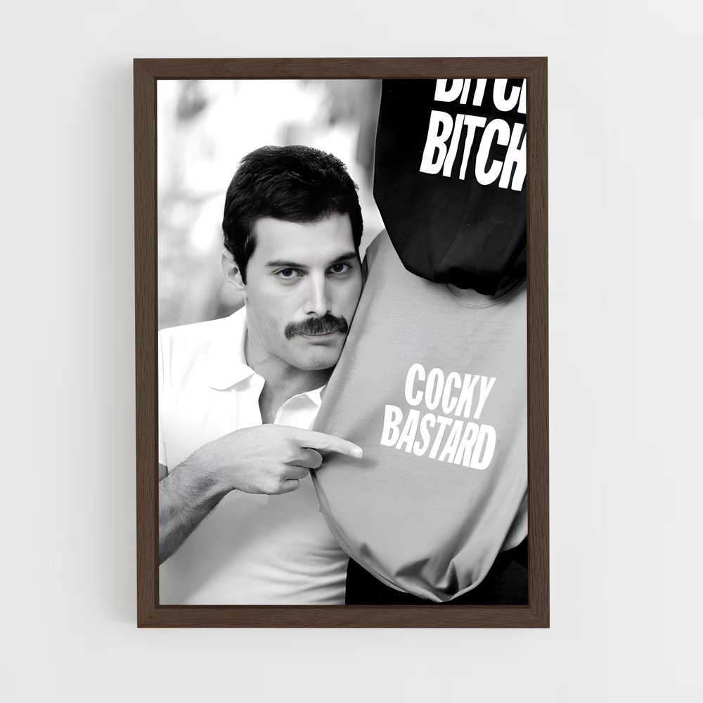 ap-freddie mercury-6 cadre Bois foncé