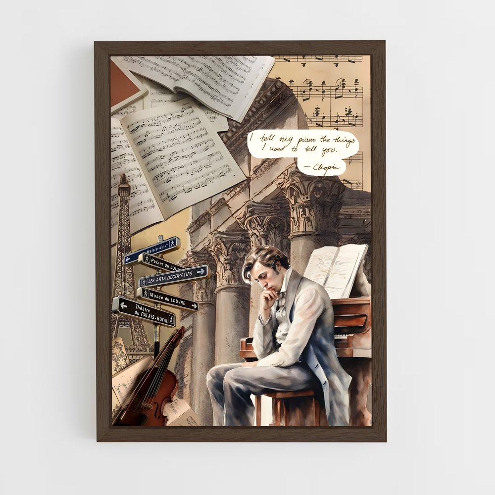 ap-frederic chopin-3 cadre Bois foncé