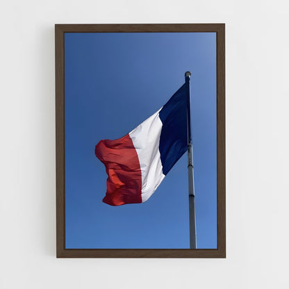 ap-french open flag-3 cadre Bois foncé