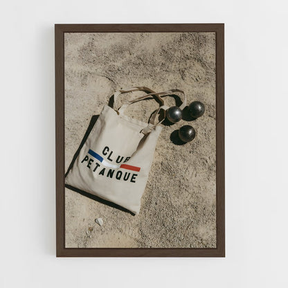 ap-french petanque culture-1 cadre Bois foncé