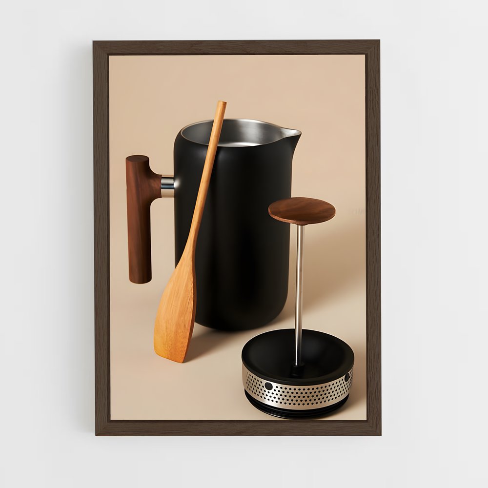 ap-french press-2 cadre Bois foncé