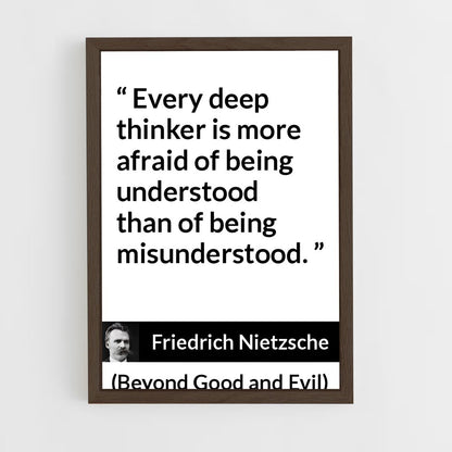ap-friedrich nietzsche-4 cadre Bois foncé