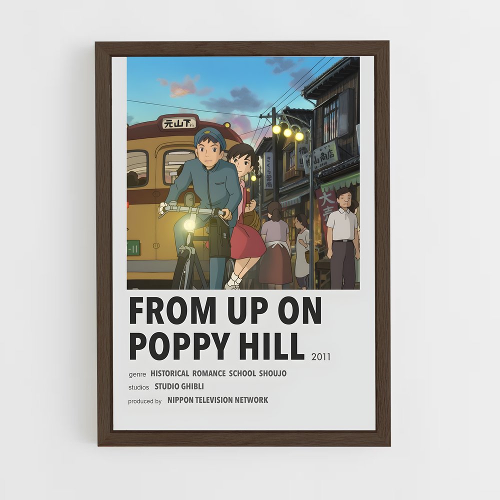 ap-from up on poppy hill-2 cadre Bois foncé