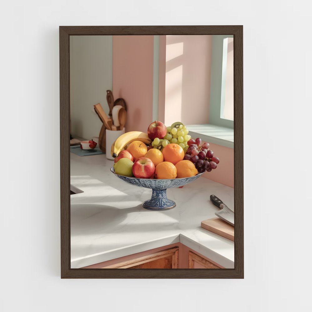 ap-fruits-5 cadre Bois foncé