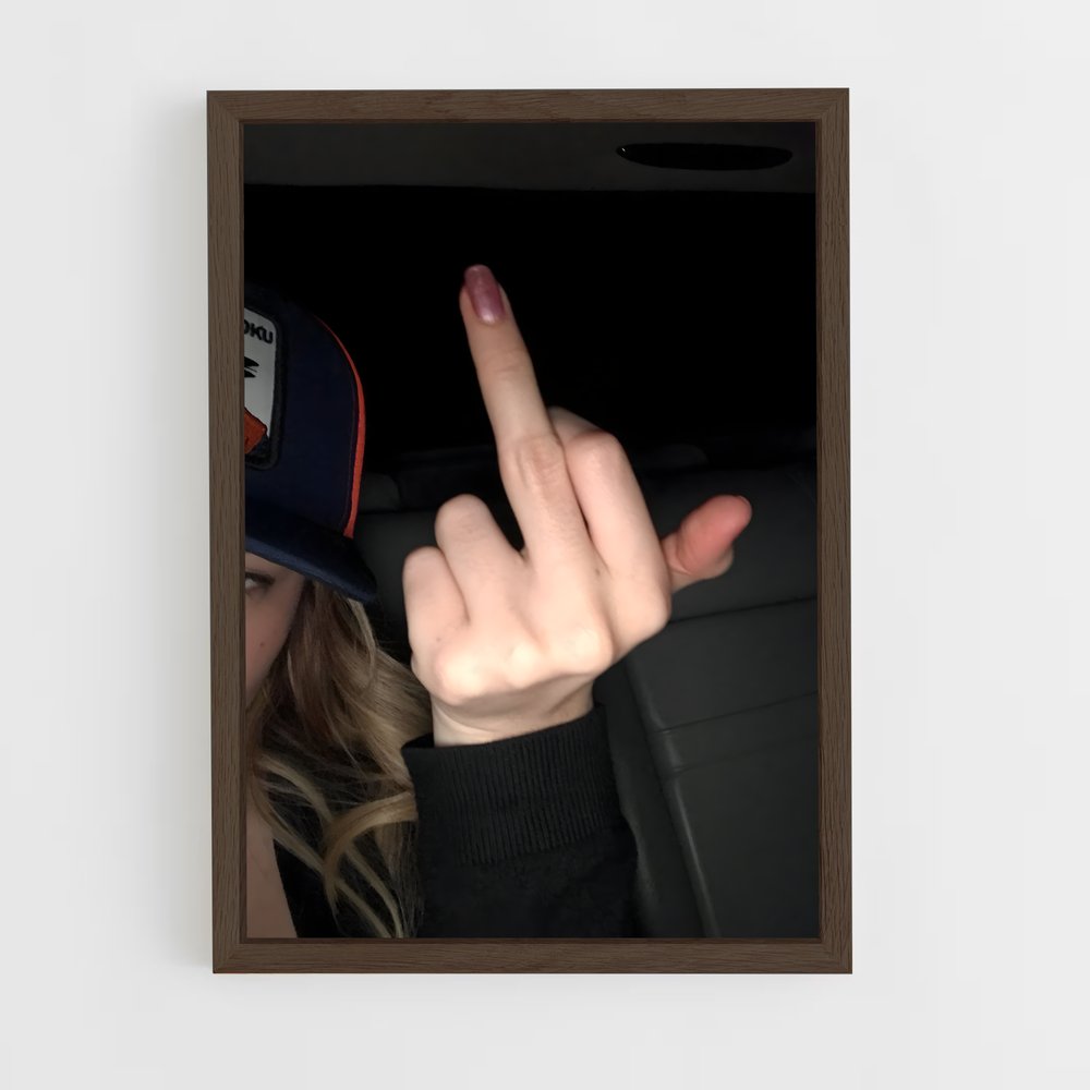 ap-fuck you gesture-1 cadre Bois foncé