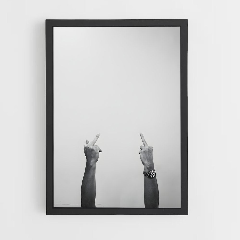 ap-fuck you gesture-3 cadre Noir