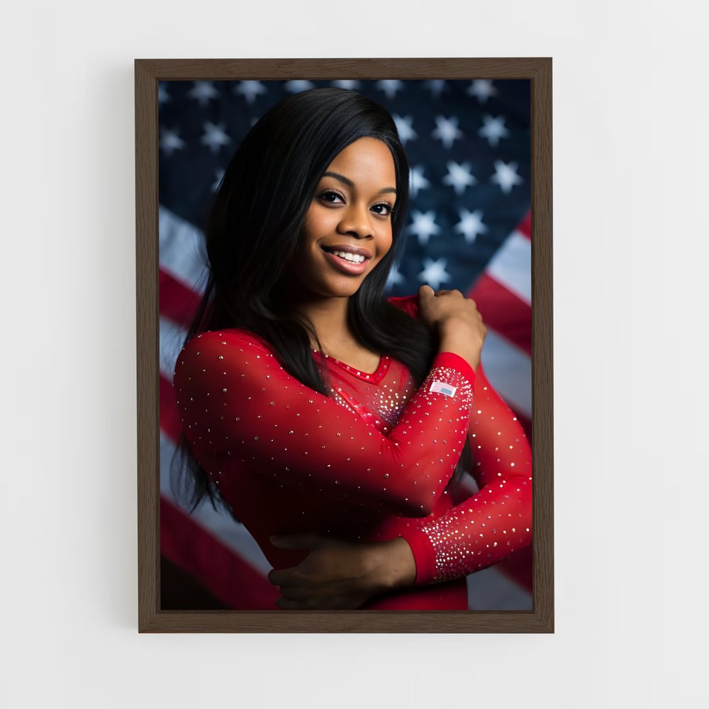 ap-gabby douglas-3 cadre Bois foncé