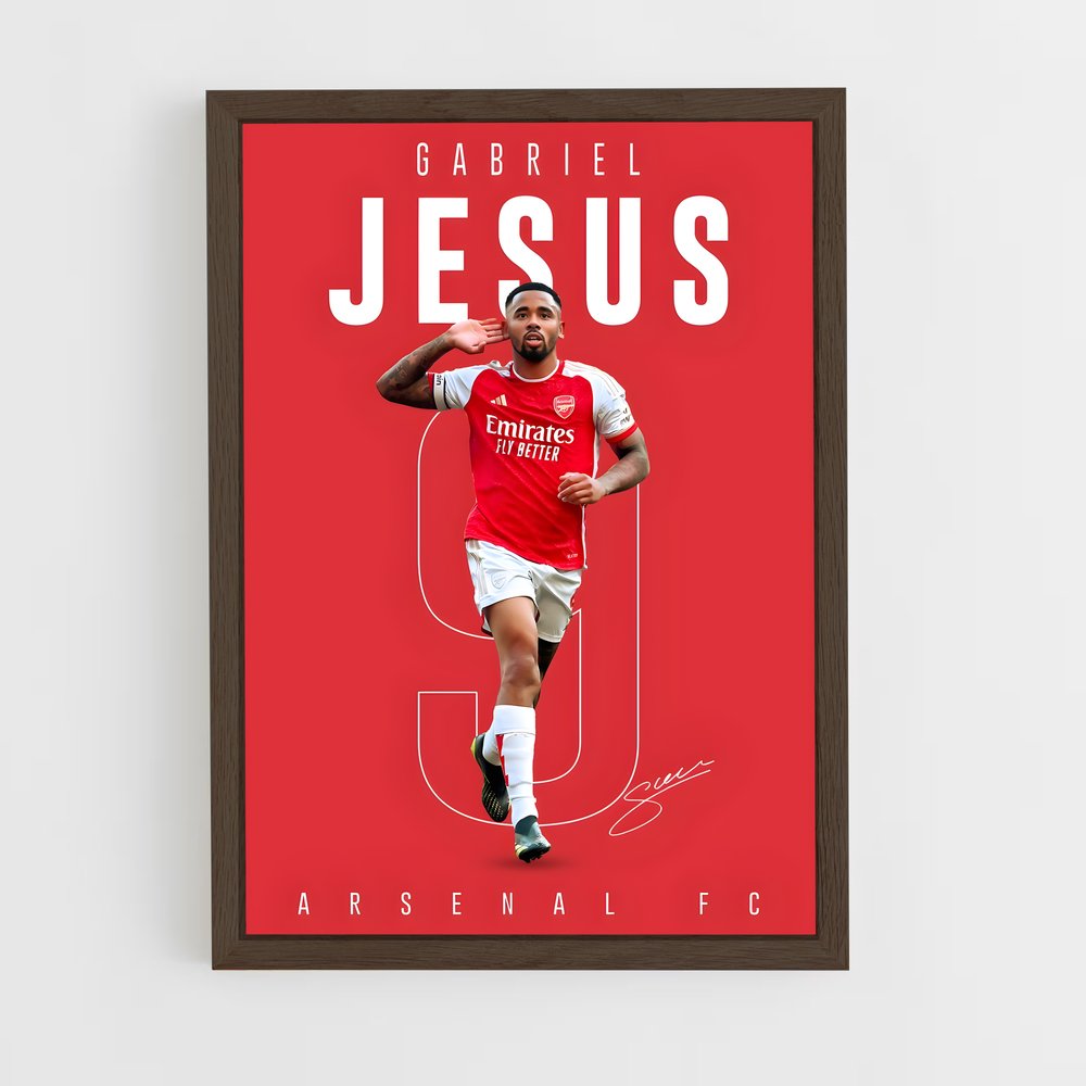 ap-gabriel jesus-5 cadre Bois foncé