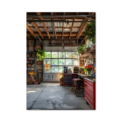 Poster Garage Verdoyant