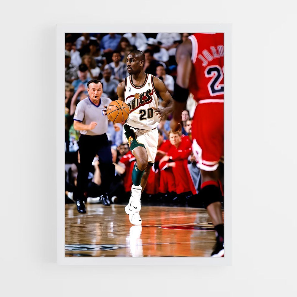 ap-gary payton-8 cadre Blanc