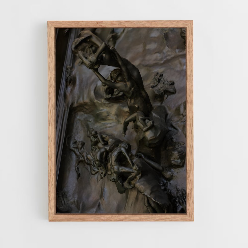 ap-gates of hell rodin-5 cadre Bois clair