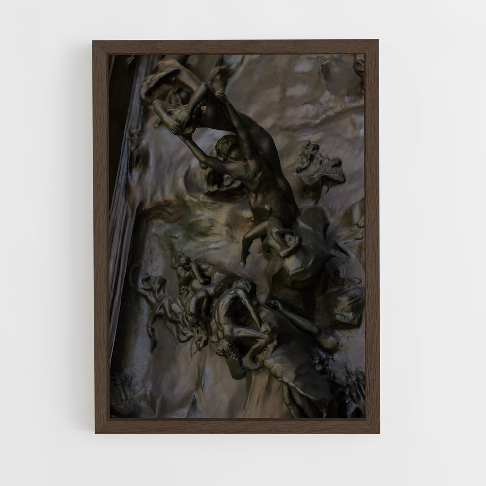 ap-gates of hell rodin-5 cadre Bois foncé