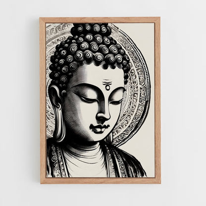 ap-gautama buddha-20 cadre Bois clair