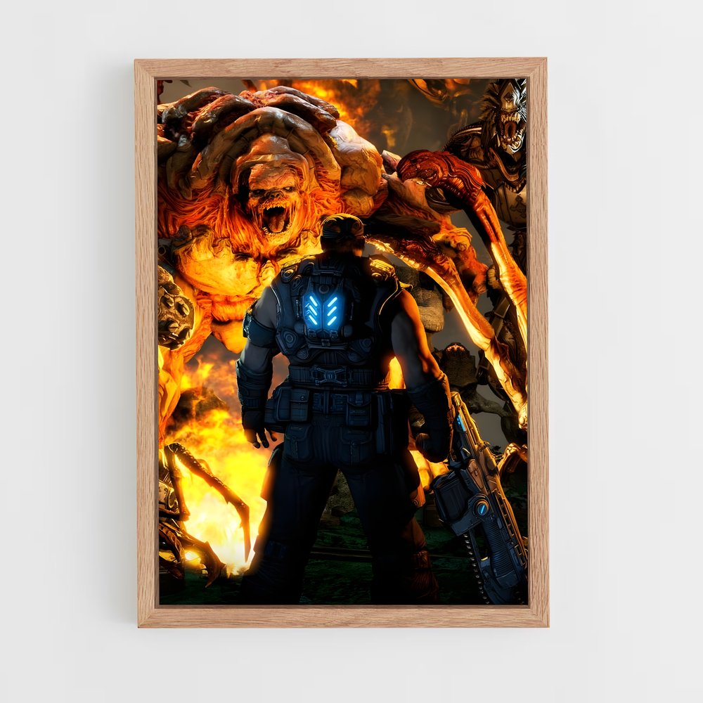 ap-gears of war-7 cadre Bois clair