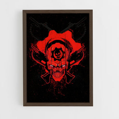 ap-gears of war-8 cadre Bois foncé
