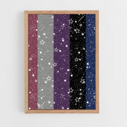 ap-genderfluid flag-3 cadre Bois clair