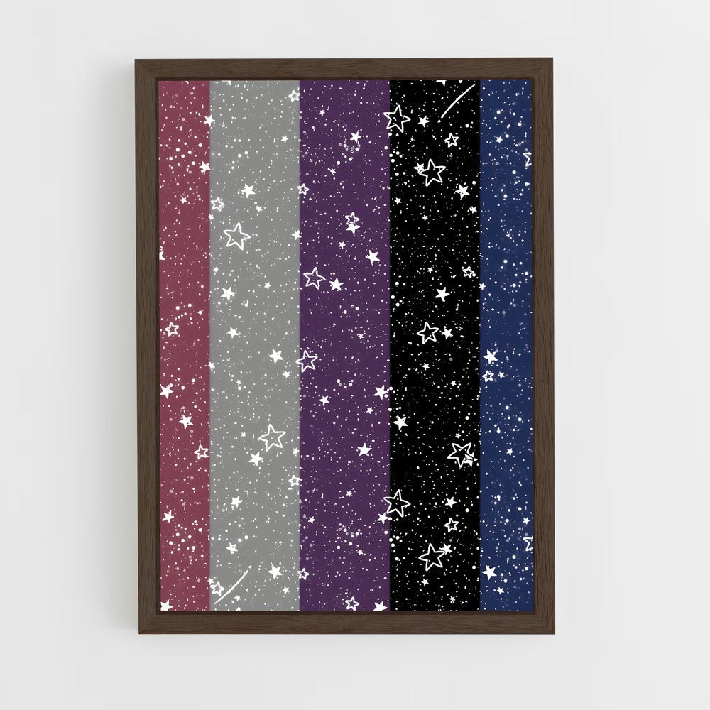 ap-genderfluid flag-3 cadre Bois foncé
