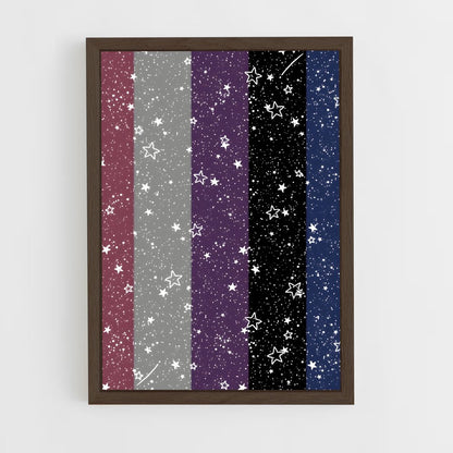 ap-genderfluid flag-3 cadre Bois foncé