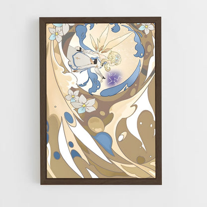 ap-genshin traveler-2 cadre Bois foncé