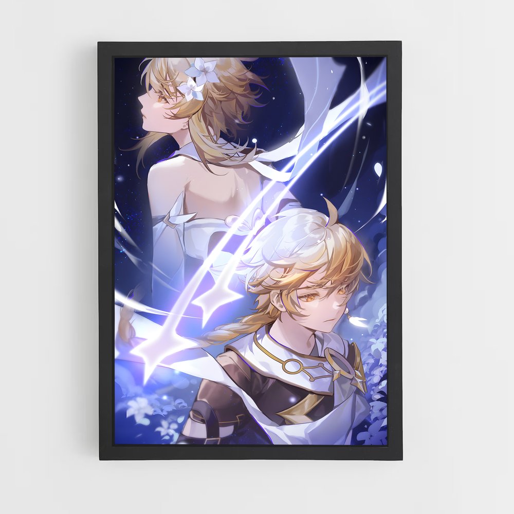 ap-genshin traveler-4 cadre Noir