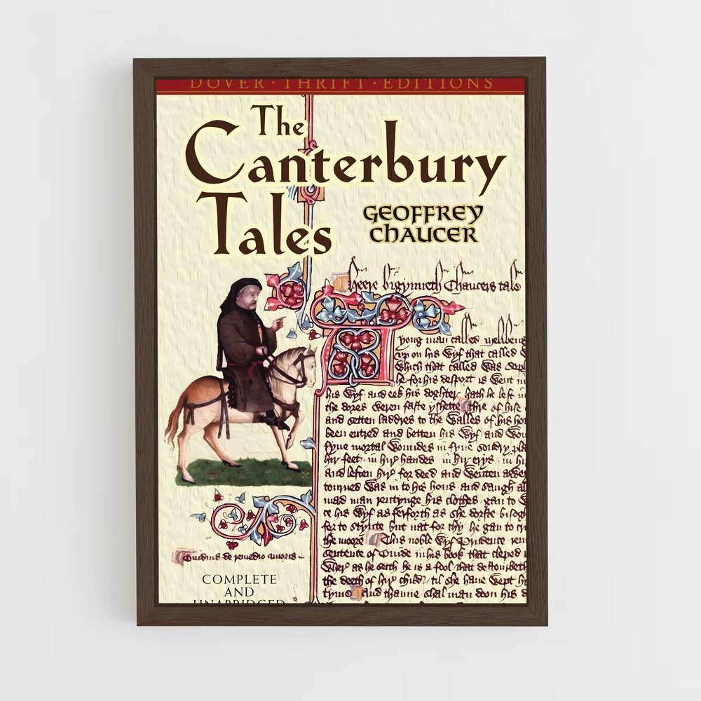 ap-geoffrey chaucer-1 cadre Bois foncé
