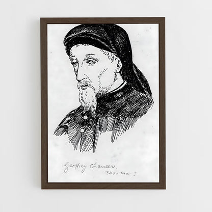 ap-geoffrey chaucer-2 cadre Bois foncé
