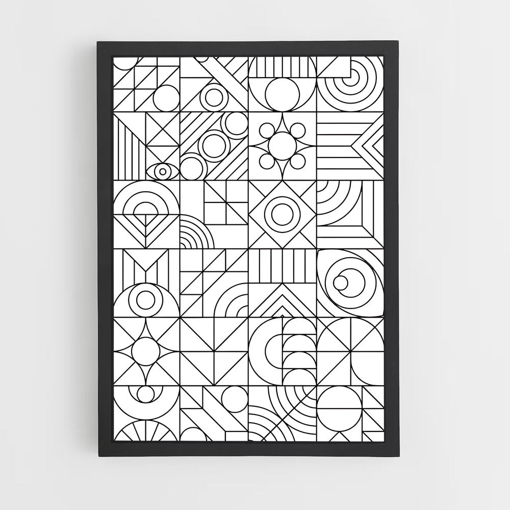 ap-geometric-2 cadre Noir