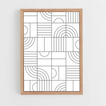 ap-geometric patterns-10 cadre Bois clair