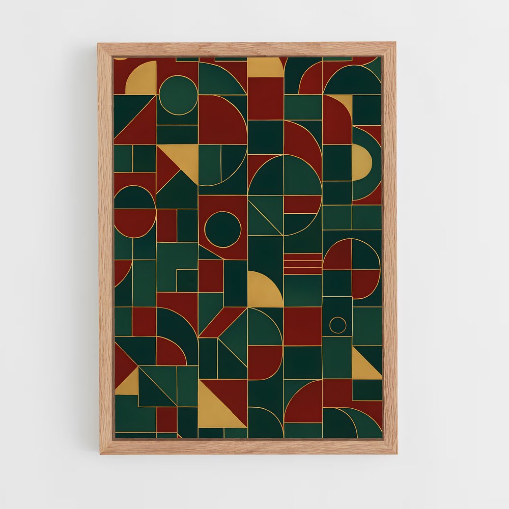 ap-geometric patterns-11 cadre Bois clair