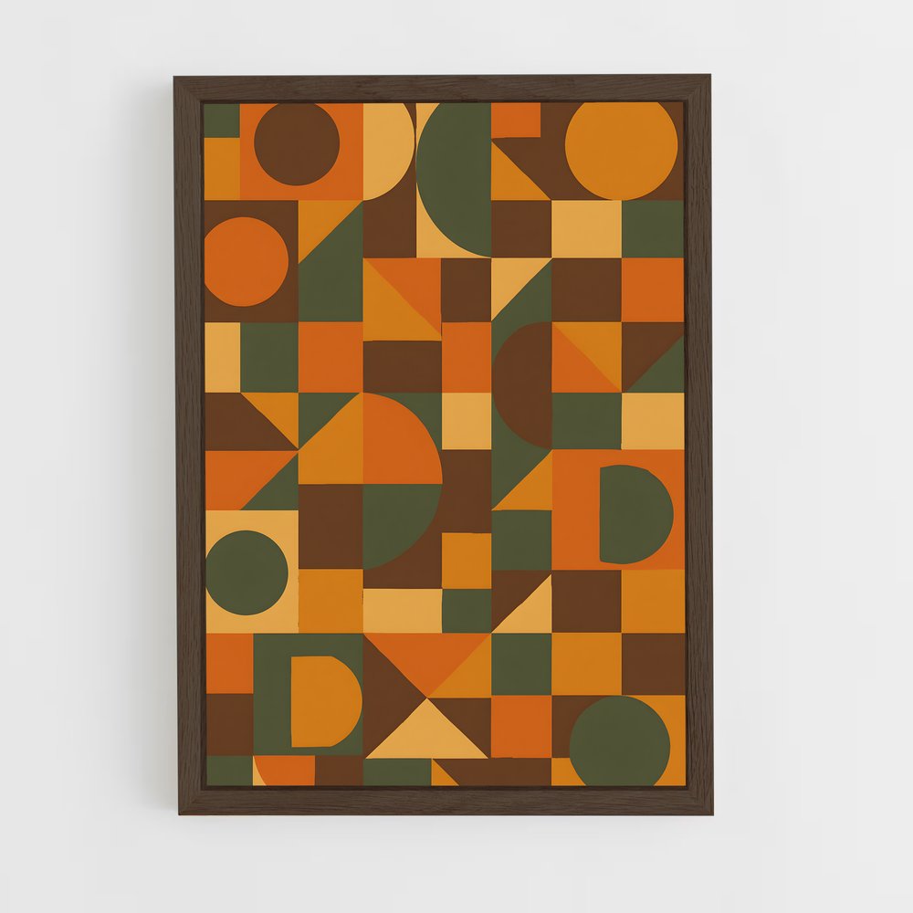ap-geometric patterns-12 cadre Bois foncé